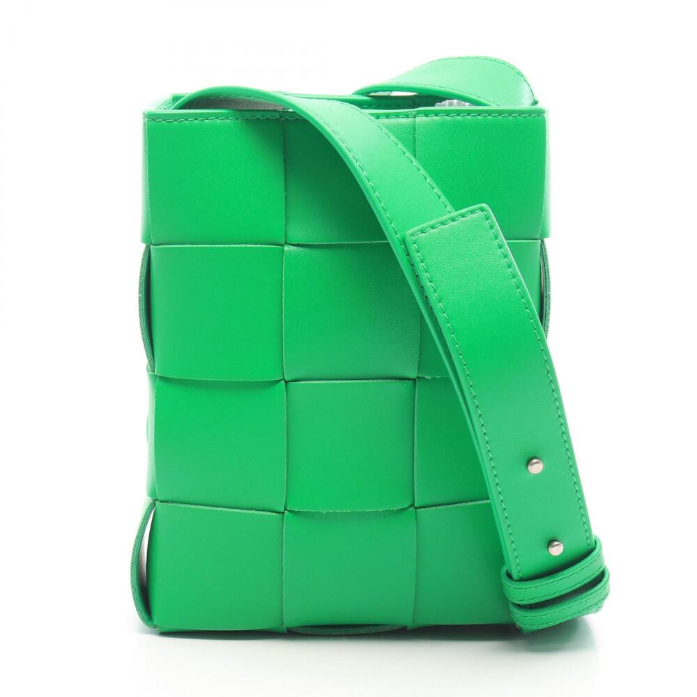 Bottega Veneta Cassette Crossbody Bag Shoulder Leather Green